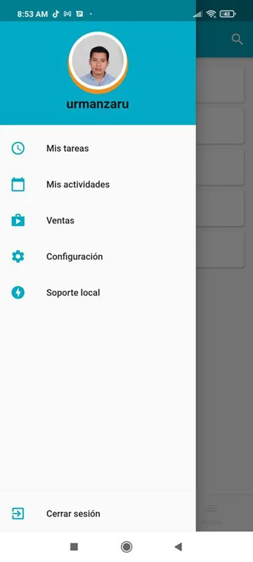 App movil para vendedores de Agencia de Turismo