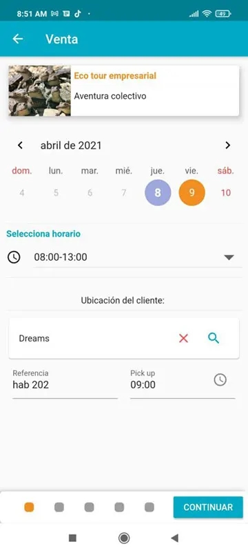 App movil para vendedores de Agencia de Turismo 4