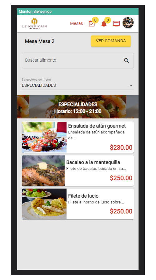 Sistema para negocio de comida rápida o fast food
