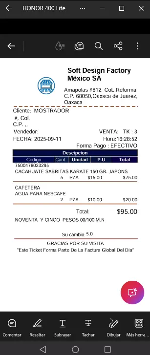 Vista Ticket