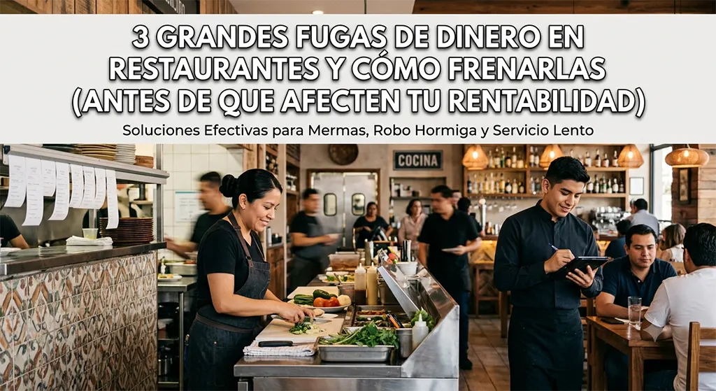 3 Grandes Fugas de Dinero en Restaurantes y Cómo Frenarlas (Antes de que Afecten tu Rentabilidad)