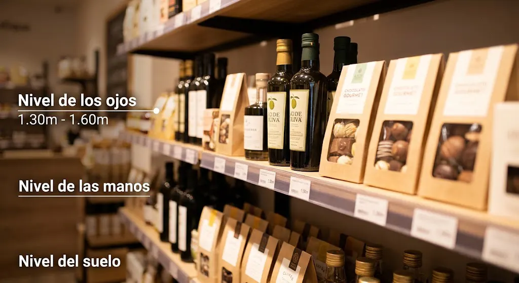 Técnicas de visual merchandising y acomodo de producto para incrementar el ticket promedio 3 Altura Sugerida