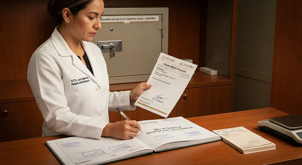 Requisitos clave de COFEPRIS para el control de medicamentos y expedientes en farmacias 5 Gestion y resguardo de recetas